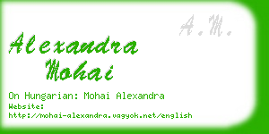 alexandra mohai business card
